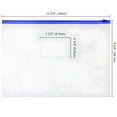 thumbnail image 3 of (Price/piece)Muka Transparent Clear Zip Envelope File Folder Document Bag A4/Letter Size with Label Pocket-Clear, 3 of 7