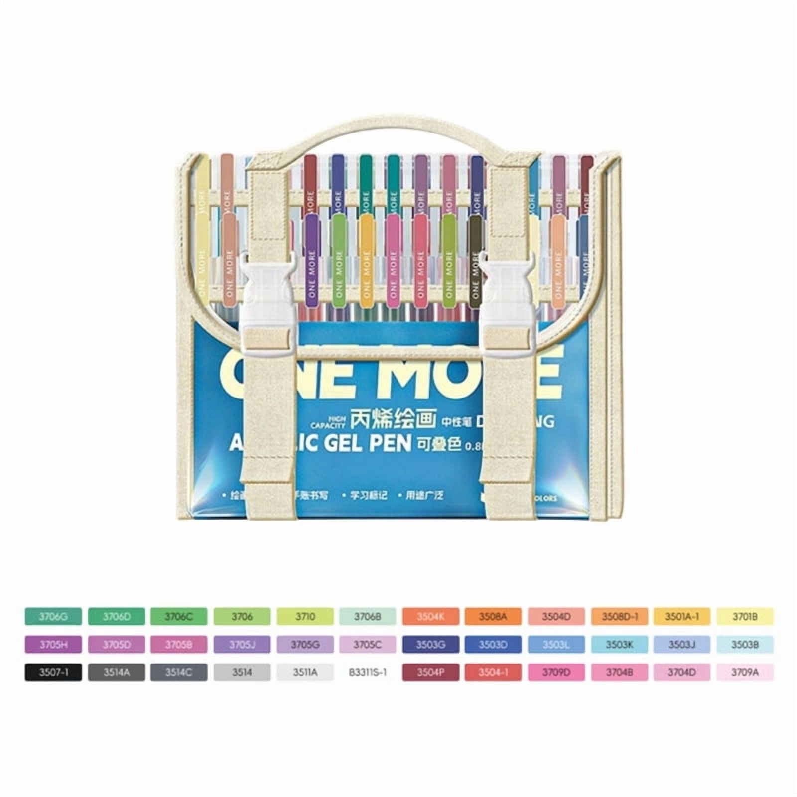 Acrylic Gel Inks Pen 0.8MM Colorful Retractable Gel Pen For Artist Student Travel Journaling Sketching Art Drawing