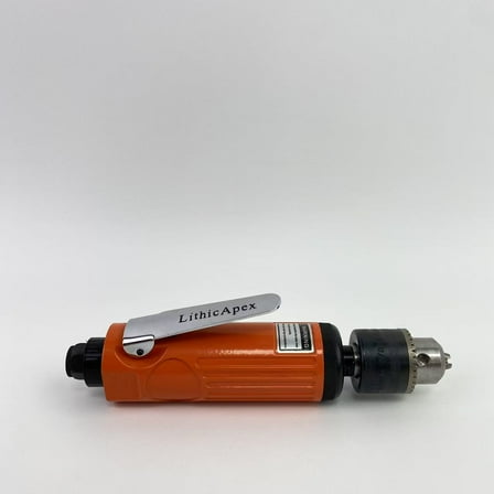 LithicApex  Air powered tools drills, 1Pcs 3/8Inch Straight Air Drill, 22000RPM Powerful Pneumatic Drill With 1/4'' Intake, Ergonomic Design For Maintenance