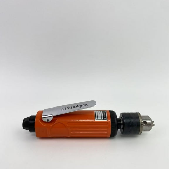 LithicApex  Air powered tools drills, 1Pcs 3/8Inch Straight Air Drill, 22000RPM Powerful Pneumatic Drill With 1/4'' Intake, Ergonomic Design For Maintenance