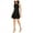 black, variant on Womens Lace-Up Fit & Flare Dress, Blue, Medium