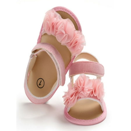 

Summer Infant Kids Baby Girl Shoes Flower Solid Leather Sole Soft Baby Causal Toddler Fashion Shoes