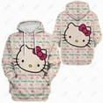 thumbnail image 3 of Hello Kitty Chandail à Capuchon à Imprimé pour Femmes avec Poche, Sweat de Rue Style Hip Hop en Polaire, Vêtements Confortables Tout-Aller, 3 of 7