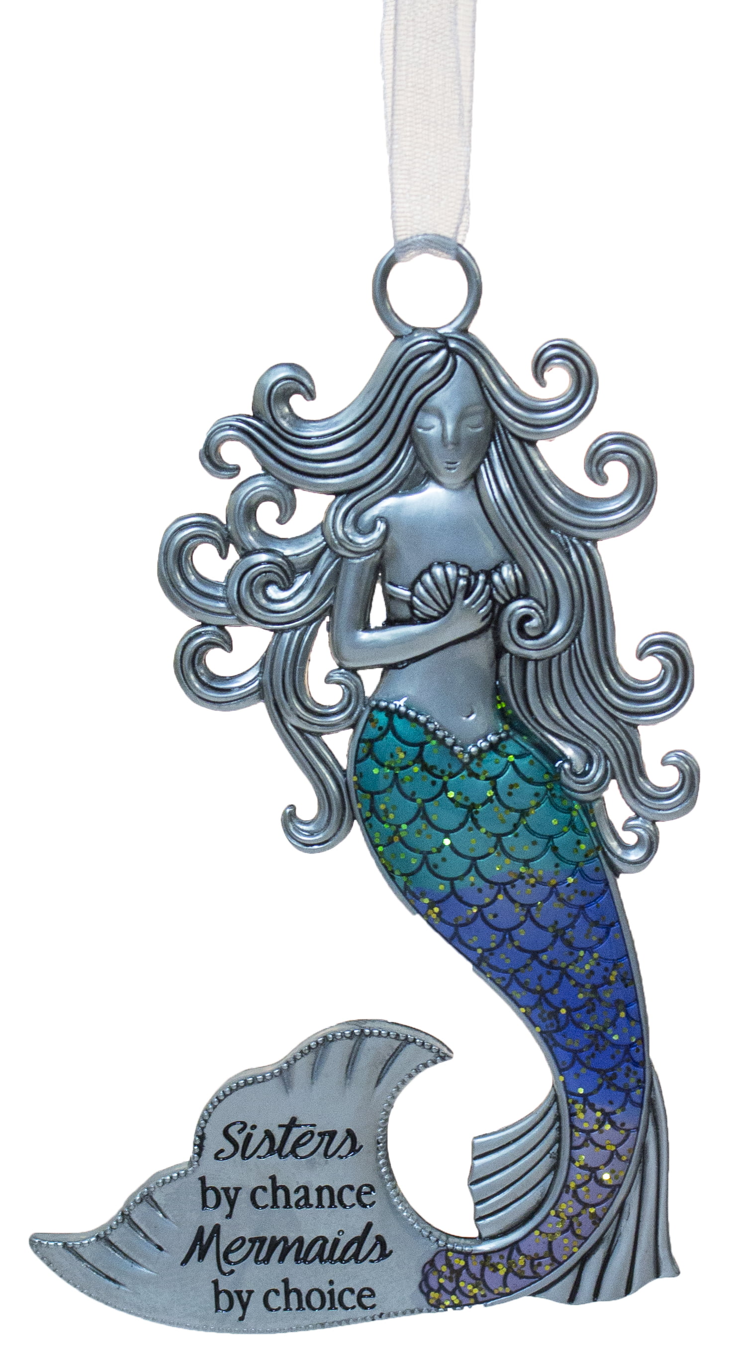 Sisters 3.5 Inch Zinc Mermazing Mermaid Ornament 