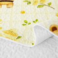 thumbnail image 5 of Manfei Lovely Bee Quilt King,Yellow Floral Pattern King Coverlet Set,3pcs, 5 of 7
