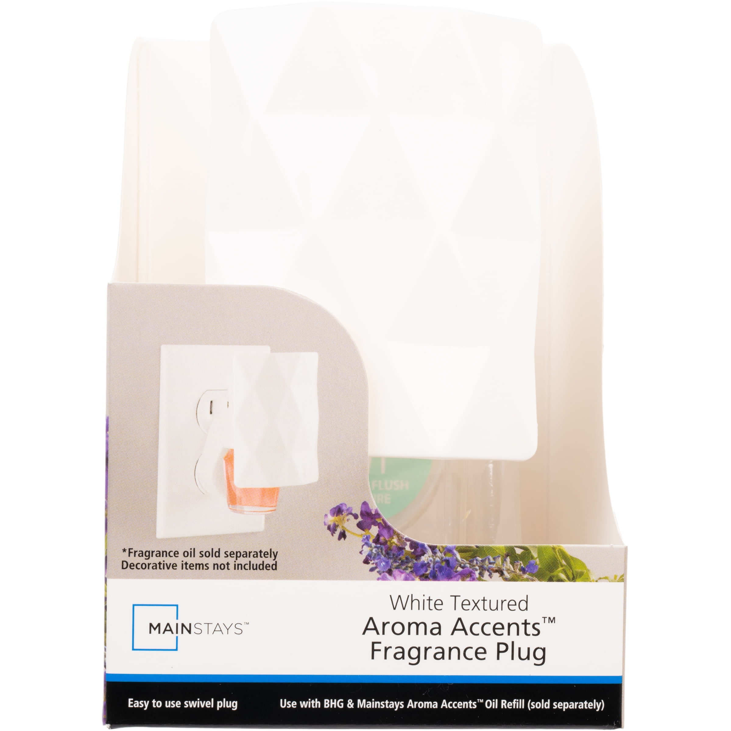 Mainstays Aroma Accent Fragrance Plug, White Texture