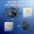 thumbnail image 3 of Tornado 20 Inch Pro Series High Velocity Oscillating Waterproof Outdoor Wall Mount Fan For Industrial, Commercial, Residential Use 3 Speed 5250 CFM UL Safety Listed, 3 of 7