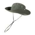 thumbnail image 1 of Sombrero para el , ancha, ajustable, con cordón, gorra de pesca occidental, sombrero de cubo de verano para mochileros, escalada, jardinería, Verde, 1 of 9