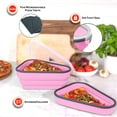 thumbnail image 3 of Pizza Pack® Reusable BPA-Free Silicone Storage Container with 5 Microwavable Trays, Pink, 3 of 7