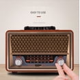 thumbnail image 2 of High Quality Wooden Retro Portable Radio Music Player AM/FM/SW Multi-function Bluetooth Speaker Subwoofer Card Audio Caixadesom, 2 of 6