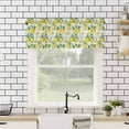 thumbnail image 4 of Summer Lemon Kitchen Valances for Windows 42x12 Inch Kitchen Curtains Valances Rod Pocket Yellow Fruit Farm Vintage White Wood Grain Bathroom Window Valances for Window Treatment Decor, 4 of 6