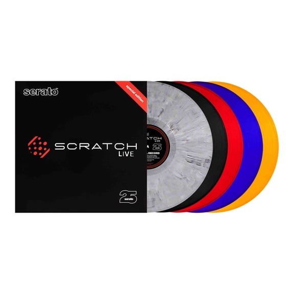 Serato SCV-SP-ANN-25, 25th Anniversary Edition Scratch Live Control Vinyl - Blind Box Color Received Is Random