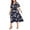 Blue Womens Summer Dress, variant on USSUMA Beach Dresses for Women Casual Summer, Plus Size Maxi Beach Vacation for Womens Empire Waist Floral Print Bohemian Dresses Short Sleeve Causal Long Swing Dress