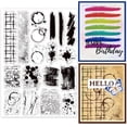 thumbnail image 1 of Sellos transparentes con fondo de manchas para manualidades, scrapbooking, pintura, pinceles, sellos de silicona transparentes de 21 x 14,8 cm, 1 of 8