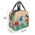 thumbnail image 3 of Vsdgher Colorful Plants And Insects Print Lunch Bag, Lunch Box for Women Adult Men, Lunch Tote Insulated Cooler Lunch Container for Work/Office/Picnic/Travel, 3 of 8
