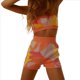thumbnail image 3 of Conjunto de 2 Piezas de Punto A Crochet, Sexy y Calado para Mujer, con Top Corto, Pantalones Cortos y Faldas Color Naranja S, 3 of 10