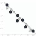 thumbnail image 3 of 925 Sterling Silver 9 Inch Shadow Crystals Lapis Lazuli Anklet, 3 of 7