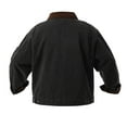 Men's Loose Washed Fleece Cargo Hip Hop Vintage Contrast Jacket