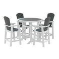 thumbnail image 5 of Furvclv 5-piece Modern Table Chair Set, Patio Bar Table With 4 Chairs, High Top Outdoor Table Tall Adirondack Chairs 4 Person Configuration For Family Use For Patio Garden Yard, 5 of 9