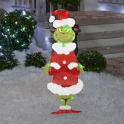 GOBWCOT Christmas Garden Decorations, Acrylic Luminous Plug-In Card, Quirky Green Ground Signs, Christmas Outdoor Decorations(A)