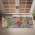 thumbnail image 2 of Bohemian Retro Floral Non-Slip Entryway Door Mat,Boho Indoor Decor Durable Low Plush Door Mat,Washable Welcome Rug for Patio Hallway Home Decor 16x47 Inches, 2 of 7