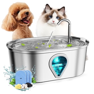 Uahpet Cat Fountain draadloze batterij aangedreven kat drinkfontein automatische waterfontein voor katten ultra stille kattenfontein voor katten en kleine honden | NL