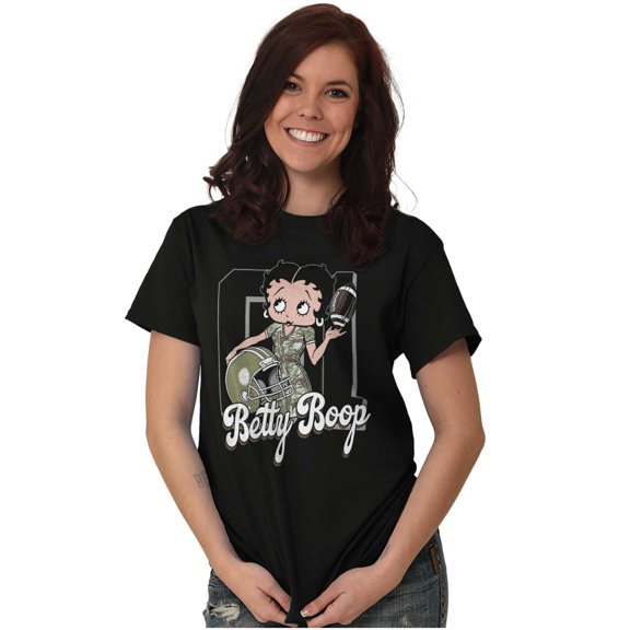 Betty Boop Sports Football Player Short Sleeve Women's Graphic Tee Brisco Brands S