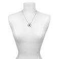 thumbnail image 3 of Delight Jewelry Silvertone Small Royal Blue Paw Live Ring Charm Necklace, 18", 3 of 4