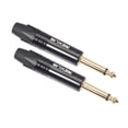 thumbnail image 2 of 6.35mm Male 1/4 Inch Microphone Audio Cable Connector Black, 2 of 5