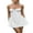 White, variant on Suagox Women Summer Mini Cami Dress Solid Color Sleeveless Tie Up Above Knee Party Dress