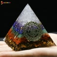 thumbnail image 6 of Spencer 7 Healing Crystals Orgone Pyramid Chakra Stones EMF Protection Meditation Quartz Energy Point Reiki Yoga Energy Generator (1.38" * 1.57"), 6 of 8