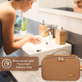 thumbnail image 5 of Bolsa de almacenamiento de lavado portátil de viaje de gran capacidad, bolsa de cosméticos, hecha de PU, 5 of 5