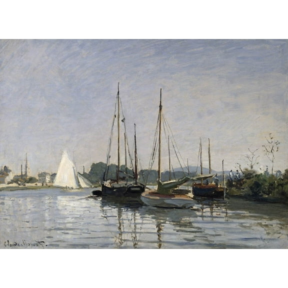 Monet "Pleasure Boats, Argenteuil" (1872) Glossy Poster