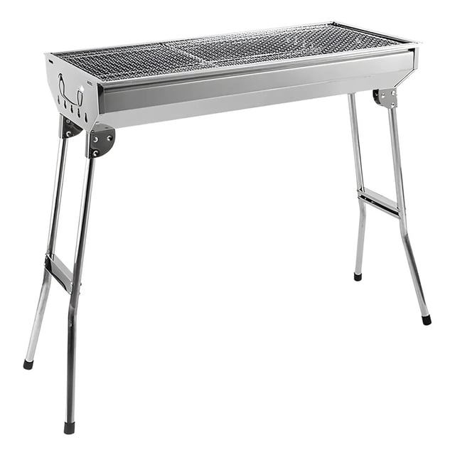 Asador Parrilla De Carbón Portátil Plegable Acero Inoxidable