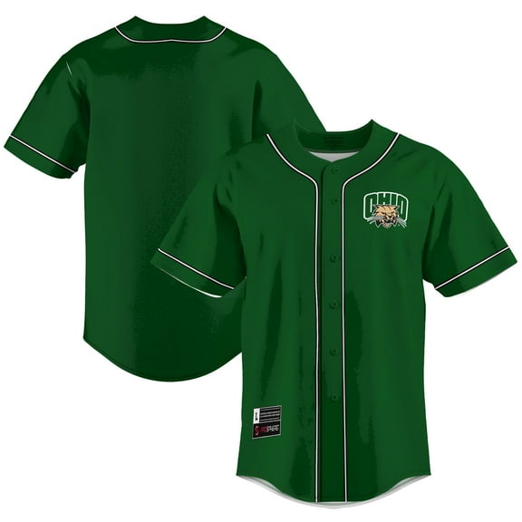 Men's GameDay Greats Green Ohio Bobcats Lightweight Baseball Jersey