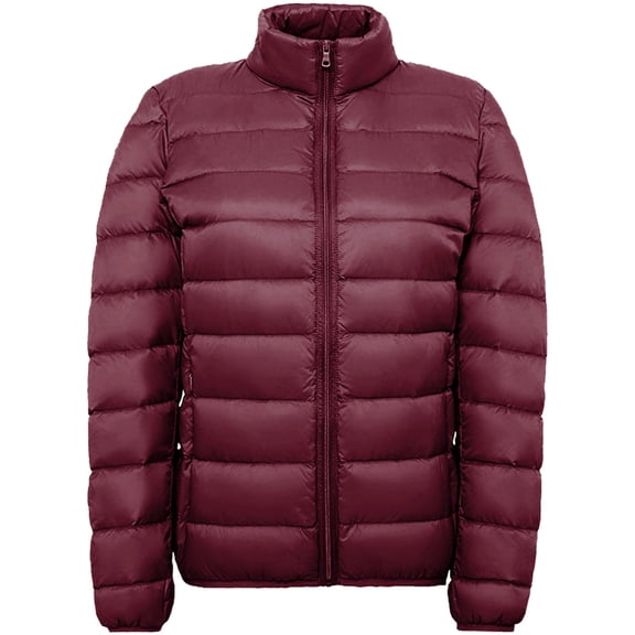 Niaviben Lightweight Puffer Jacket Women Cropped Puffer Jacket Women Quilted Jackets for Women Puffy Jacket Women's Winter Jacket Winter Jackets for Women Womens Coats Winter Purple 2 3XL