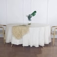 thumbnail image 5 of Efavormart 108" Premium White Faux Linen Tablecloth | Slubby Textured Wrinkle Free Tablecloth, 5 of 11