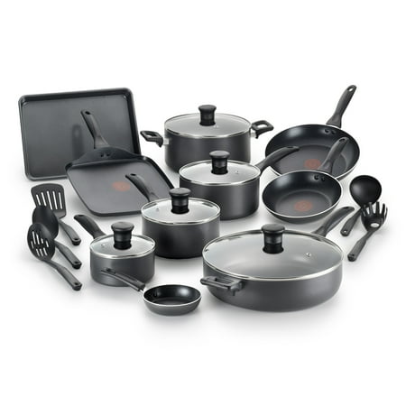 T-Fal Easy Care Thermo-spot Non-stick Dishwasher Safe Grey Cookware Set, 20