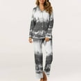 thumbnail image 4 of 2 Piece Sets for Women Plus Size Fall Linen Pants Set for Women Plus Size Women's Home Pocket Printed Pajama Set For Daily Home Wear Get it Fast, 4 of 7