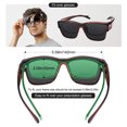 thumbnail image 3 of TINHAO Polarized Sunglasses Fit Over Glasses for Men Women, Retro Square Sunglasses UV400 Protection Shades, 3 of 7