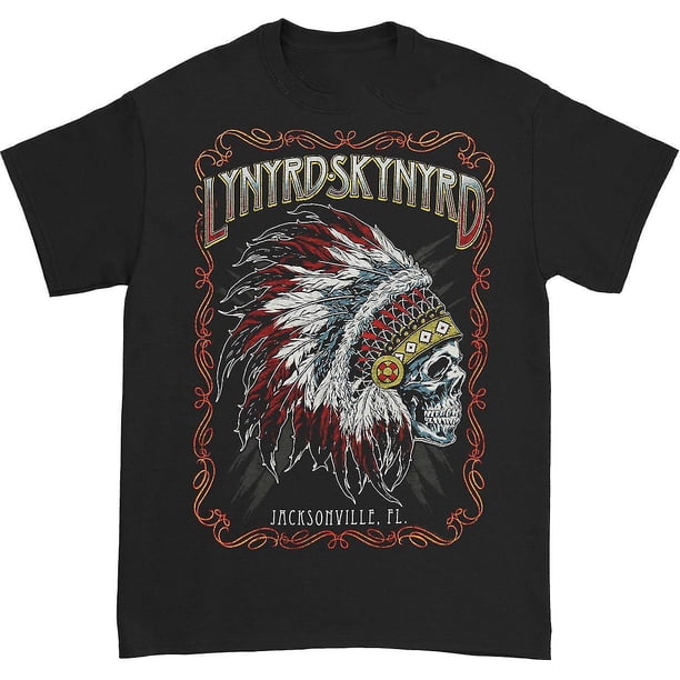 Camiseta Lynyrd Skynyrd Indian Skeleton Regular para hombre