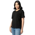 thumbnail image 2 of Time and Tru Women's Short Sleeve Boyfriend Pocket T-Shirt, XS-XXXL, 2 of 8