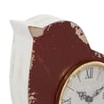 thumbnail image 5 of DecMode 7 In. Red Farmhouse Analog Clock, 5 of 10