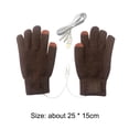 thumbnail image 4 of Esquí Guantes de invierno con calefacción, guantes de calefacción eléctrica portátiles, calentador de manos (marrón), 4 of 4