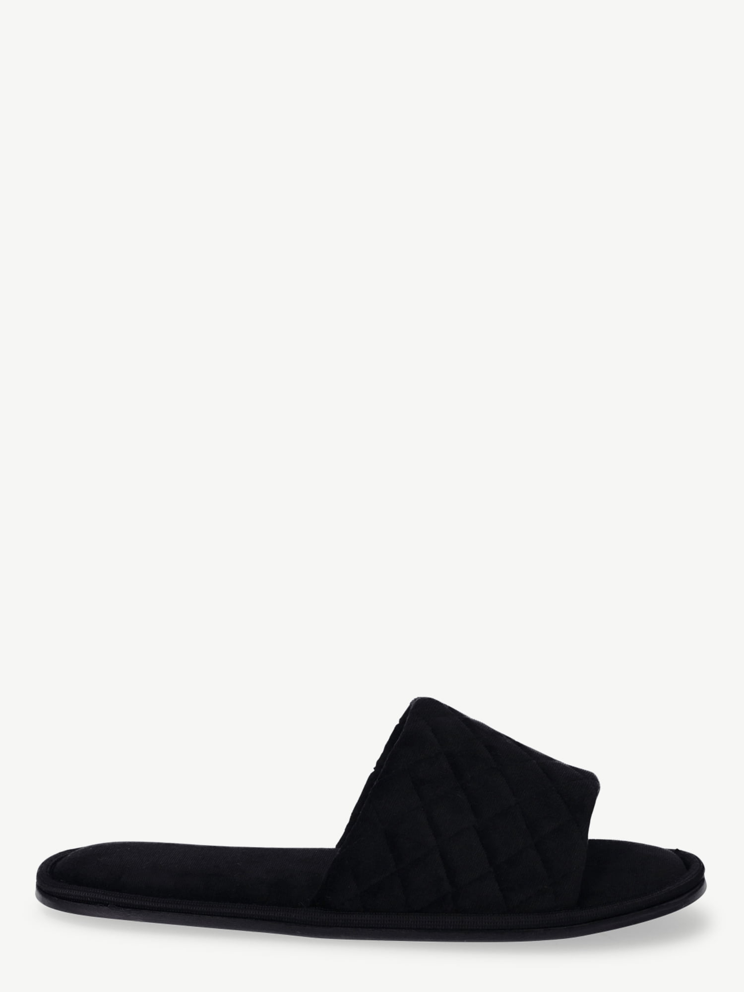 Joyspun Women's Quilted Velvet Wide-Width Slip-On Indoor
