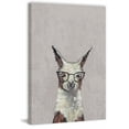 thumbnail image 2 of Marmont Hill Cheeky Smart Llama Canvas Wall Art, 2 of 7