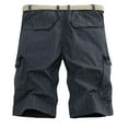 thumbnail image 4 of IROINNID Reduced Cargo Shorts for Men Summer Outdoors Patchwork Color Button Pocket Sport Shorts Pants,Gray, 4 of 4