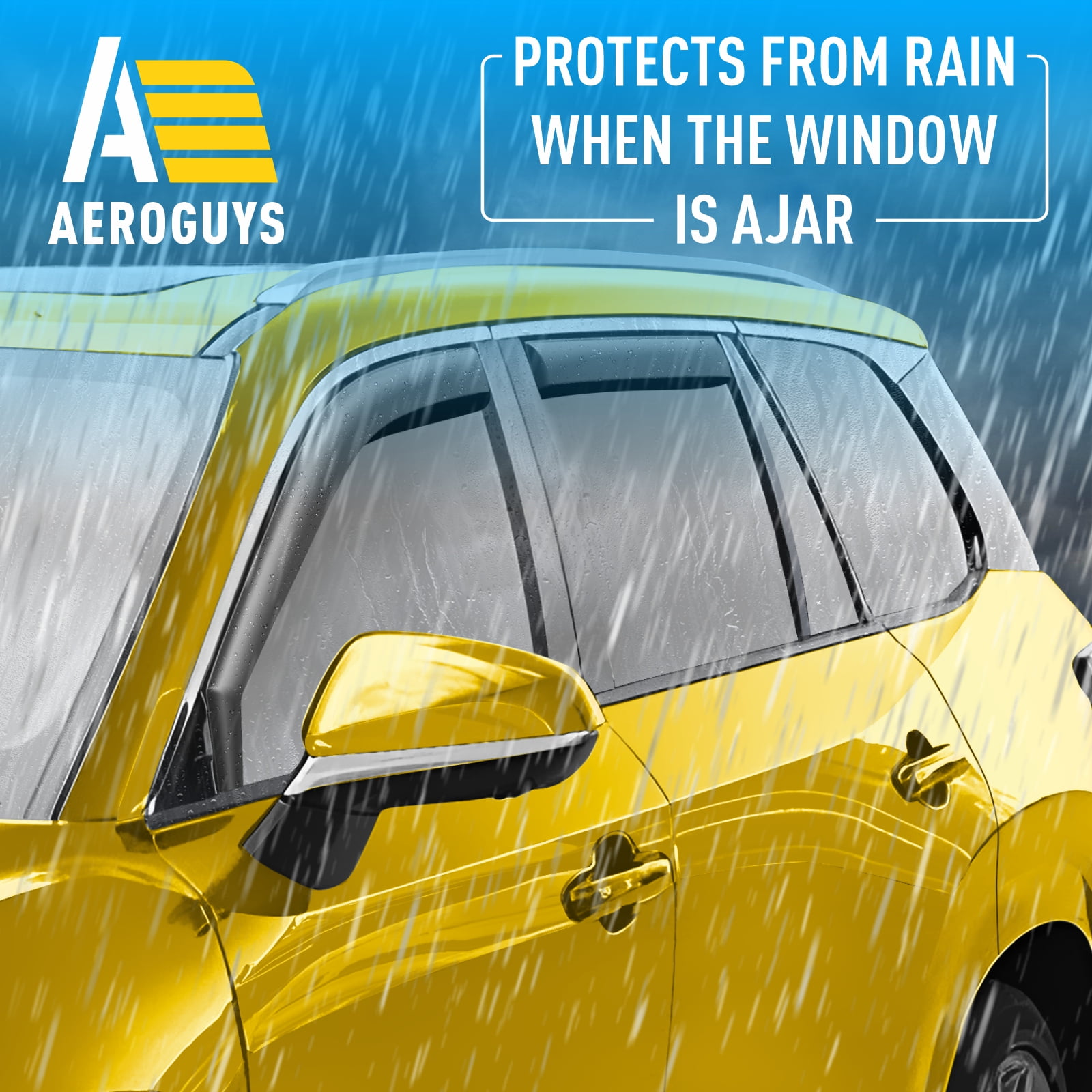 AEROGUYS Extra Durable Window Deflectors In-Channel Window Visors Rain Guards Fit for Lexus TX 2024-2026, Sun Visors, Wind Vent Visors, vent shades, Exterior Car Accessories - 4 pcs. AG0692