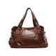 thumbnail image 2 of Bolso bandolera de piel sintética para mujer, ideal para viajes, vacaciones y desplazamientos. Marrón, 2 of 7
