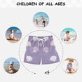 thumbnail image 6 of Seashells Purple Background Swim Trunks Board Shorts Beach Pants Bathing Bottoms XL, 6 of 8